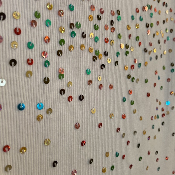 Old Navy Medium White Colorful Sequined Tank Top 🤍 🌈 - Picture 3 of 10